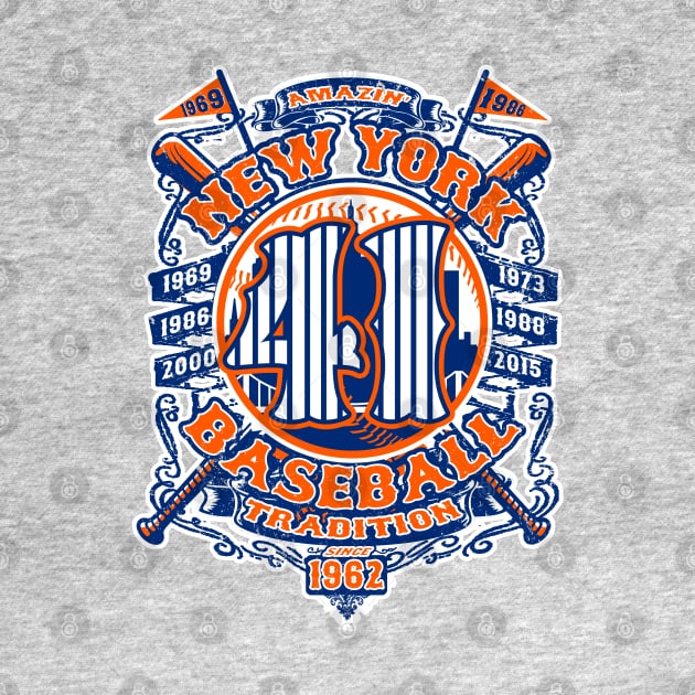 New York Mets SEAVER Retired Number #41 by ATOMIC PASSION